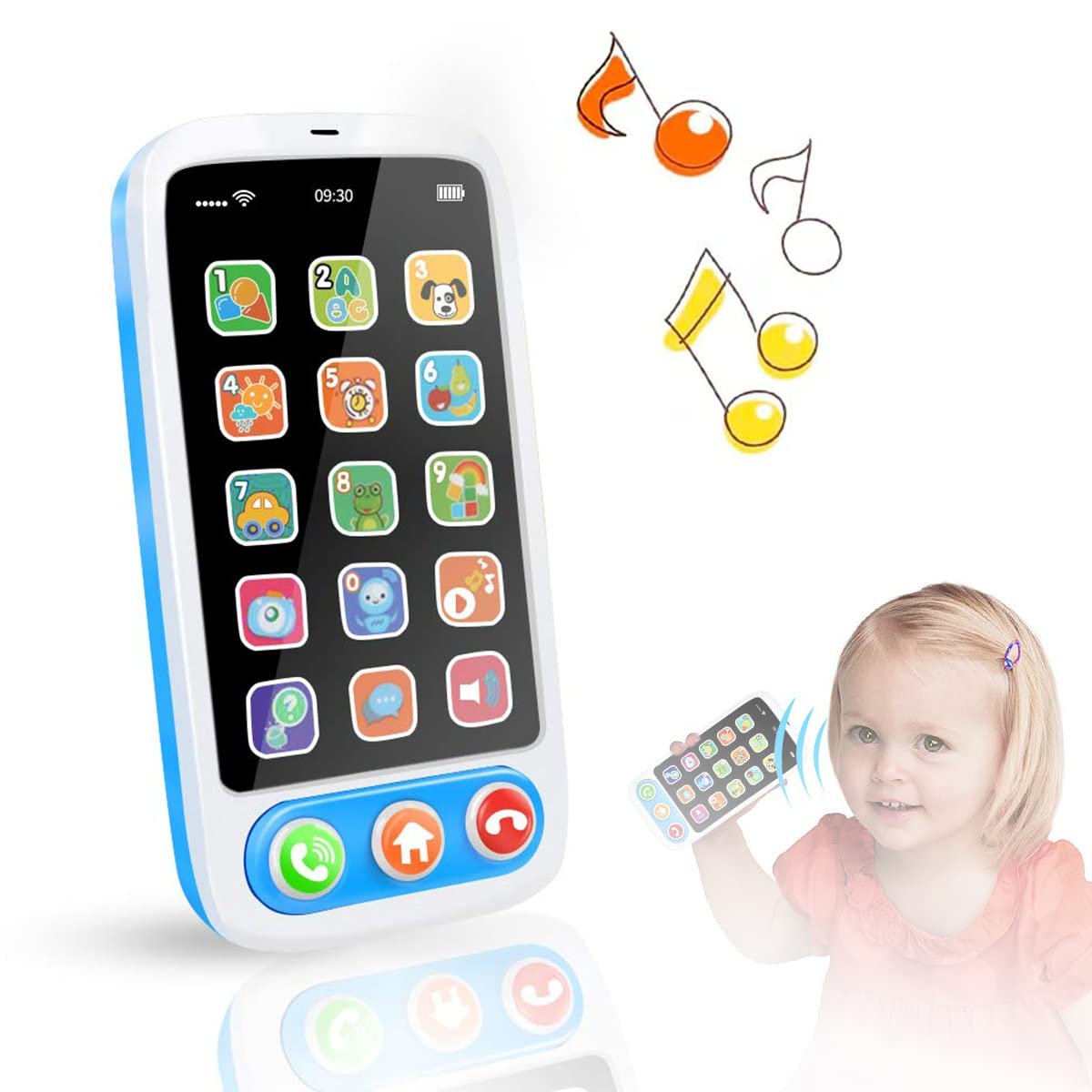 PATPAT Toy Phone for Kids, Battery Powered Kids Mobile Phone Toy, Dummy Phone for Babies, Kids Mobile Toy, Musical Toys for Kids Dummy Mobile Phone Christmas Gifts for Baby Boys Girls-Pink PATPAT Toy Phone for Kids, Battery Powered Kids Mobile Phone Toy, Dummy Phone for Babies, Kids Mobile Toy, Musical Toys for Kids Dummy Mobile Phone Christmas Gifts for Baby Boys Girls-Pink